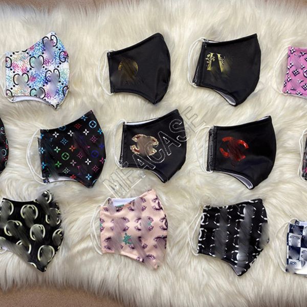 

10pcs reusable designers face masks fashion facemask washable luxurys masks women men double layers cartoon cycle sacrf mouth cover d82403