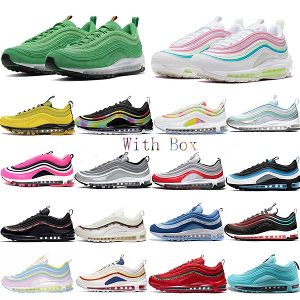 

discount 97 running shoes cushion 97s silver gold worldwide 3m women men sports sneakers reflective athletic designers sports shoes