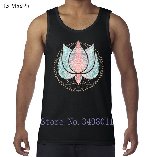 

personality novelty yogas lotus tank for men singlets building vests men sleeveless shirts fun gyms o neck pop tee