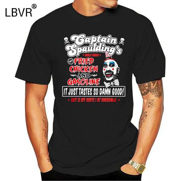 

captain spauldings fried chicken men black t shirt rob zombie the devil rejects