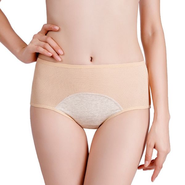

women's panties 1pcs leak proof menstrual physiological panty women underwear period cotton waterproof briefs hollow breathable l-6xl, Black;pink