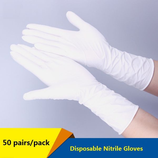 

2021protective disposable gloves gloves factory 50 nitrile pairs/pack salon household gloves universal for left and right hand