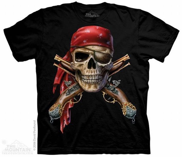 

skull muskets t-shirt from the mountain - child s - xl mens shirts short sleeve trend clothing tees custom jersey harajuku top