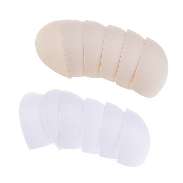 

6 pairs womens removable smart cups bra inserts pads for, Black;white
