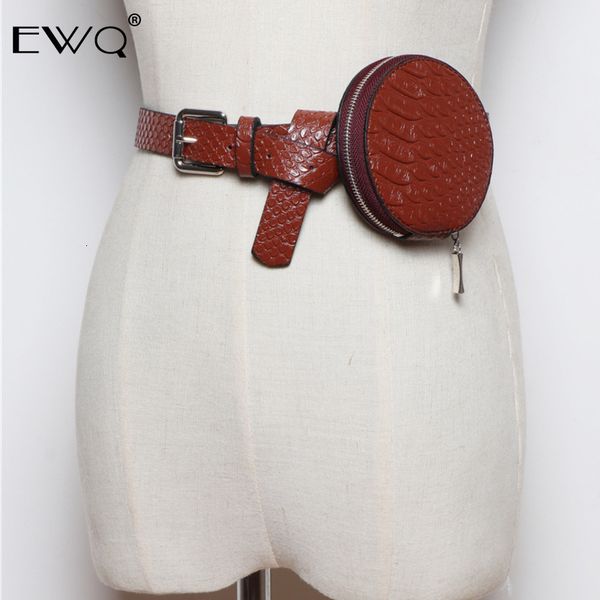 

ewq / 2020 мода новый аксессуар съемный чехол mini belt украшения круглый компактный ремень с мини- карманный al-матч мужчины женщины 115, Black;brown