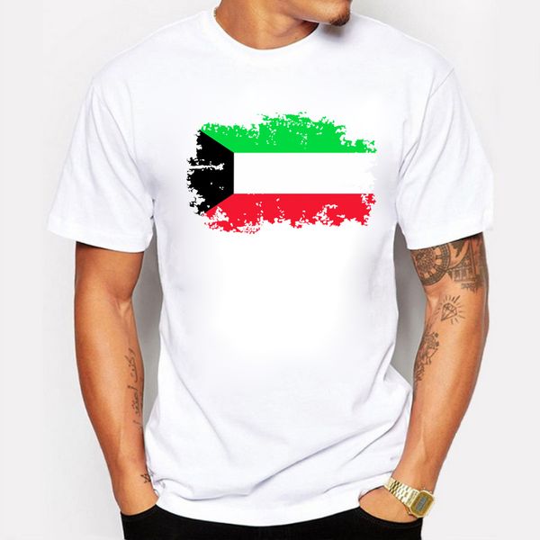 

blwhsa new summer kuwait flag t shirts for men cotton casual nostalgic kuwait flag style contest cheer short & tees