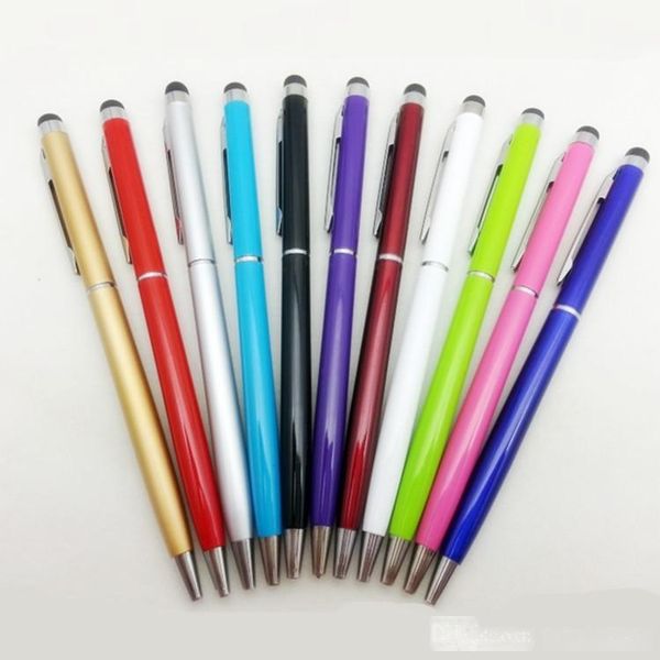 

2 in 1 touch pen capacitive stylus ballpoint pen capacitive for iphone 7 samsung s8 s8plus smartphones by dhl sale