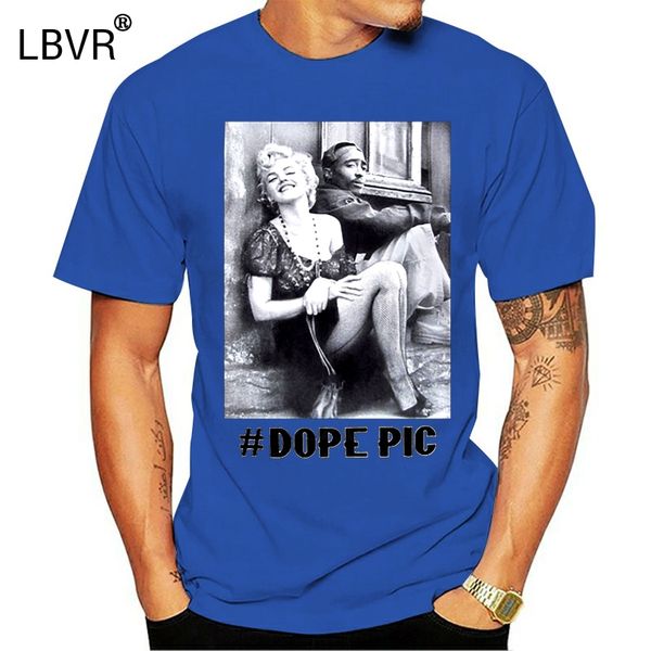 

tupac 2pac marilyn monroe couple t shirts summer fashion short sleeve t-shirt