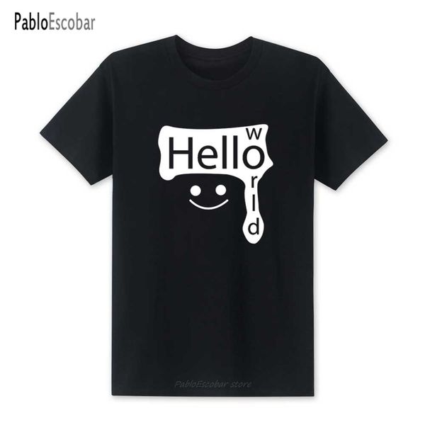 

shubuzhi new fashion mens programmer black hello world geek team geek love tee shirts hip hop boys o neck cotton tee