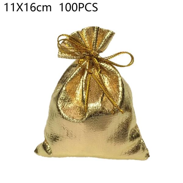 

gift wrap 100 gold silver stain organza jewelry wedding favors bags pouch