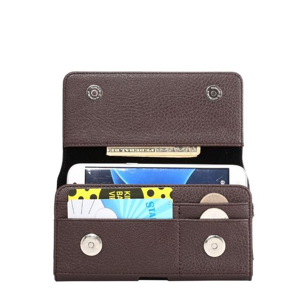 

wholesale for alcatel pop 4s/pop 4 plus/idol 3 (5.5) horizontal waist holster bag with card slots magnetic pouch litchi pattern cover