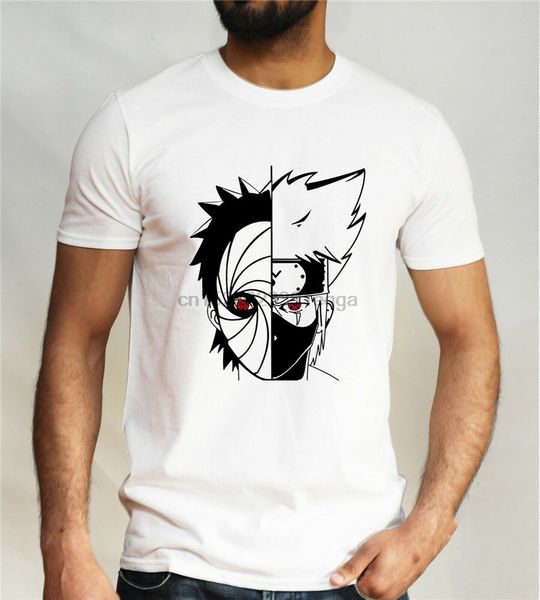 

naruto kakashi vs obito t shirt uchiha sharingan anime cosplay gift tee mens gym tee shirt