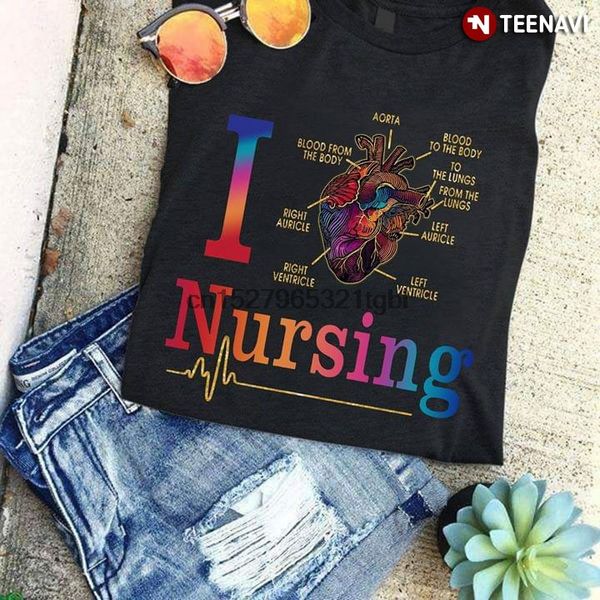 

я nursing сердечной структура (новая версия) t-shirt