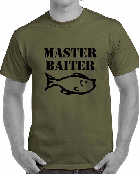 

2019 new brand clothing custom special print master baiter funny fisher t-shirt fisher mens carp pike tackle gift mg tee