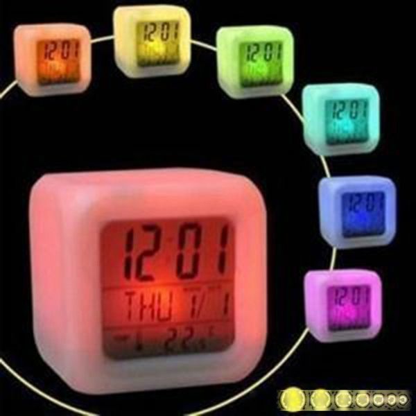 

led light table clocks plastic square battery digital alarm clock glowing in the dark desk timepiece fashion 7 25wj b