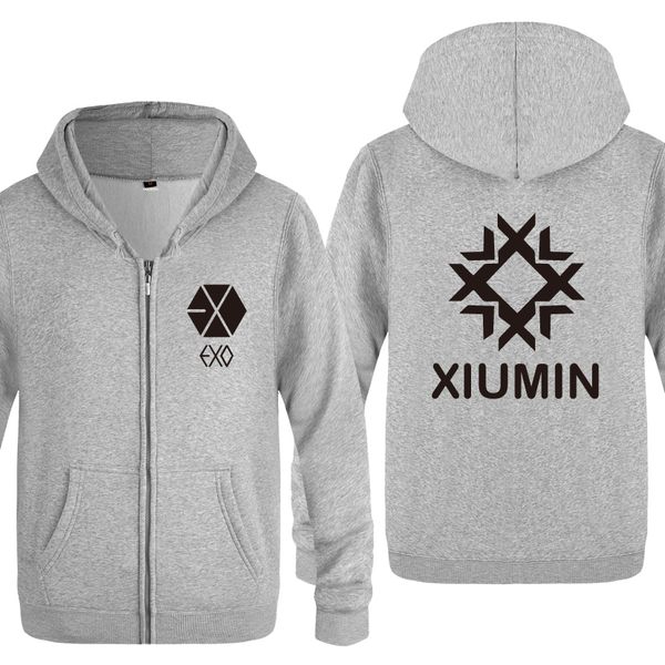

wolf 88 xoxo xiumin sweatshirts men 2018 mens zipper hooded fleece hoodies cardigans