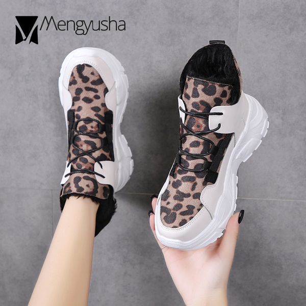 

leopard elastic band flock loafers woman high-flats muffins ballerina thicken soled plush winter shoes women espadrilles2020, Black
