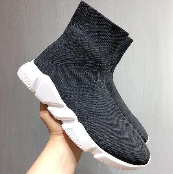 

elastic socks high shoes new fashion personality wild casual shoes elastic socks for men and women boots, Black