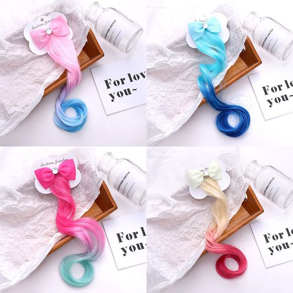 

модные девочки bowknot париков заколки для детей красочного париков утконоса клип клип barrettes сладкого bb мода заколка для волос аксессуа, Golden;silver