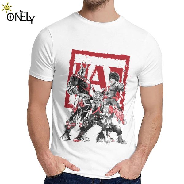 

унисекс my hero academia tee shirt мои герои nice хлопок 2019 новый раунд воротник ретро футболки