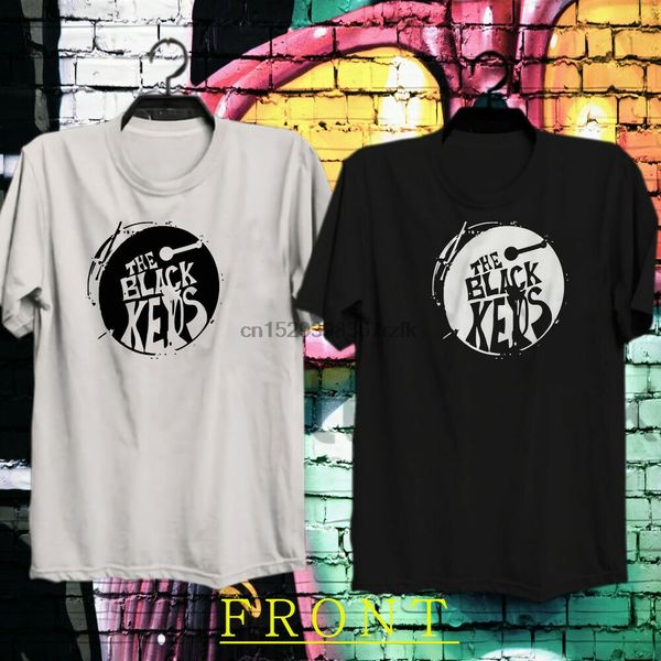 

new the black keys logo drum logo mens black white t shirt tee
