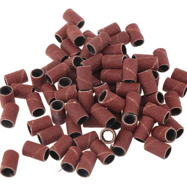 

100pc/lot pro diy nail art sanding bands for manicure pedicure electric drill machine nail accessories tools size 80"100"120