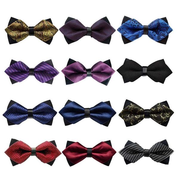 

мужчины bow tie tie регулируемая классический лук для венчания / партии / церемония # 29, Black;gray