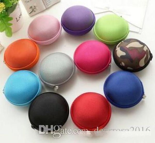 

20 pcs/lot zipper bag earphone cable mini box sd card portable coin purse headphone bag carrying pouch pocket case cover storage