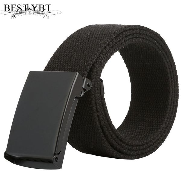 

ybt men belt fashion men women belts army tactical waist belt jeans male casual luxury canvas cowboy waistband, Black;brown