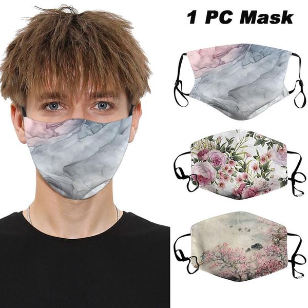 

1pc хлопок fase makšķ цветочные печати многоразовый моющийся makšķ для защиты росток для взрослых fase breathabel шарф flag бандану, Blue;gray