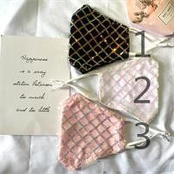 

adjustable earloop mouth respirator men women breathable mascarilla lattice sequin lace fashion face mask protect anti haze 5 2hs b2