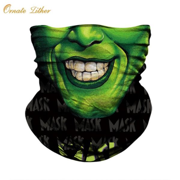 

3d mascarilla bandana braga cuello mujer hombre hulk neck gaiter warmer ciclismo bandanas ski mask breathable headband headwears, Black