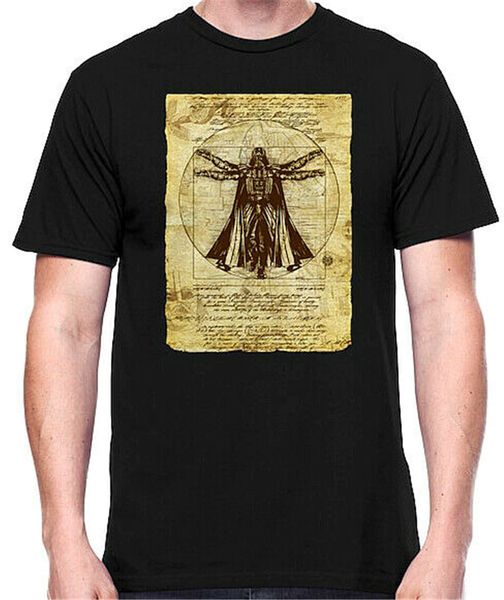 

vitruvian old art black men's t-shirt new basic models tee shirt