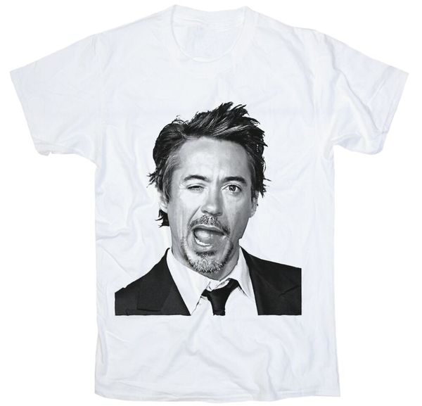 

new robert downey jr smile ironman rdj actor men woman white t-shirt s m l xl fashion tee shirt