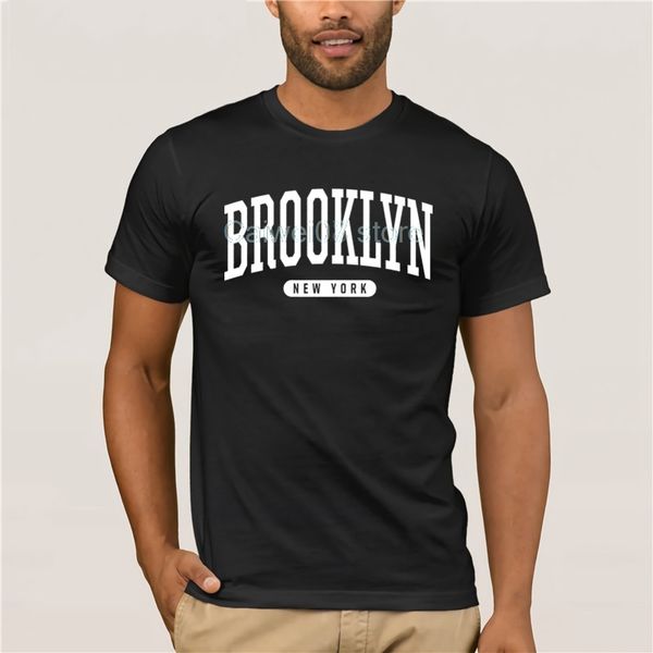 

мода напечатанных мужская футболка с коротким рукавом толстовка brooklyn college university стиль ny usa тенниска мужчин