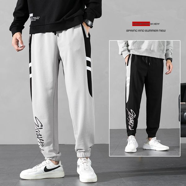 

men's pants jogging hip hop fitness joggers trousers mens streetwear track gyms sweat pant pantalon hombre punk korean fashion, Black