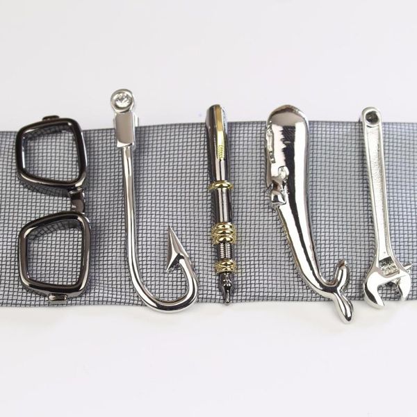 

Jewelry Cute Beard Ties Clips Gentlemen Classy Necktie Tie Bar Clasp Clip Pin Anchors Fishhook Feather, Silver;golden