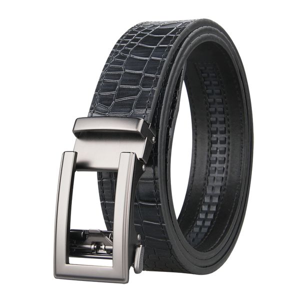 

new arrival mans genuine leather belt casual leather belt men designs cowhide straps crocodile buckle black, Black;brown