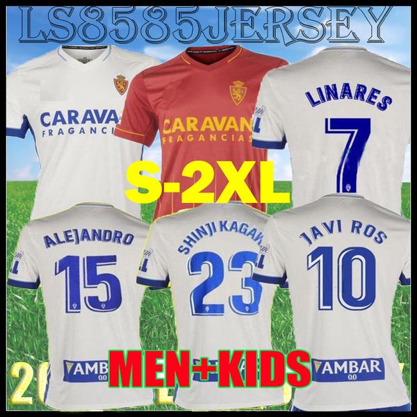 

20 21 real zaragoza away red soccer jerseys 2020 2021 shinji kagawa pereira alberto camisetas de futbol kids kit football shirts quality, Black;yellow