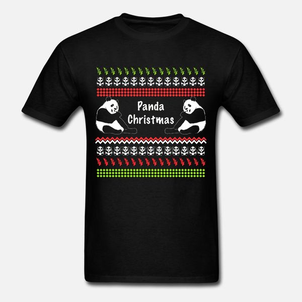 

panda christmas ugly sweater fashion t-shirt for men