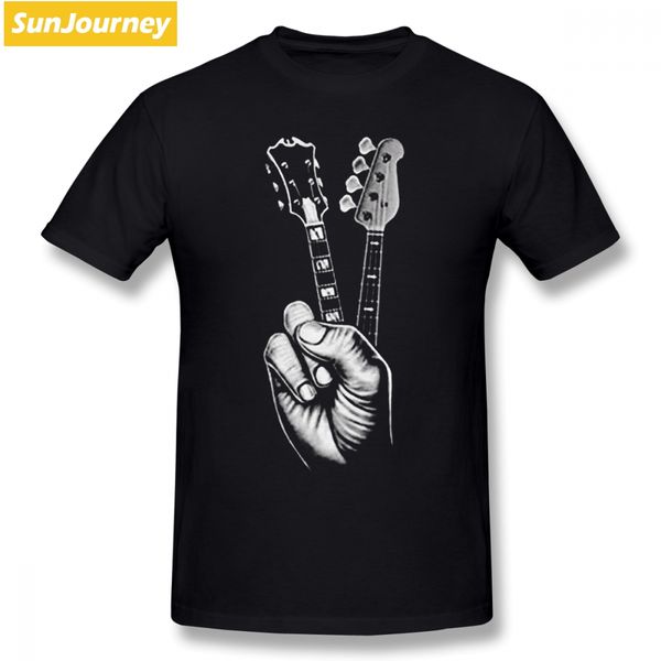 

bass guitar finger men t shirt fashion casual oversize cotton crewneck short sleeve clothes
