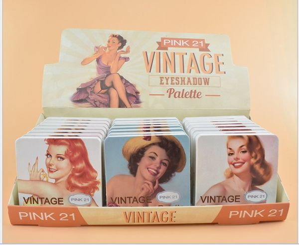 

wholesale make-up style 9 color shadow shadow vintage cross border new foam material portable eyeshadow box