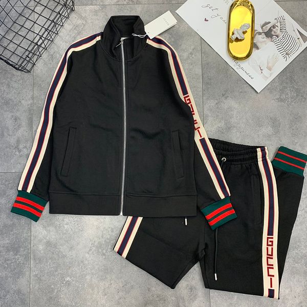 

20ss французская осень зима моды письмо стороны лямка случайного костюм костюм мужской высокого качество ветровки дышащей молния черной, Gray