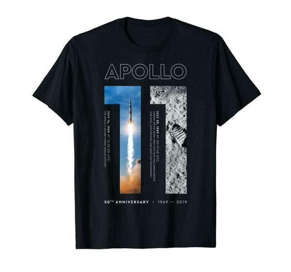 

Black Apollo 11 50th anniversary tshirt moon landing 1969 2019 T shirt