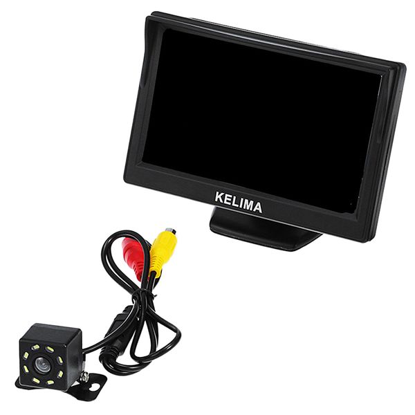 

general fit car 8 ir led rearview camera + 5 inch screen display