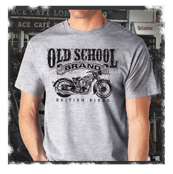 

funny casual short sleeve summer old school brand british bikes classic biker motorbike gift tee shirt