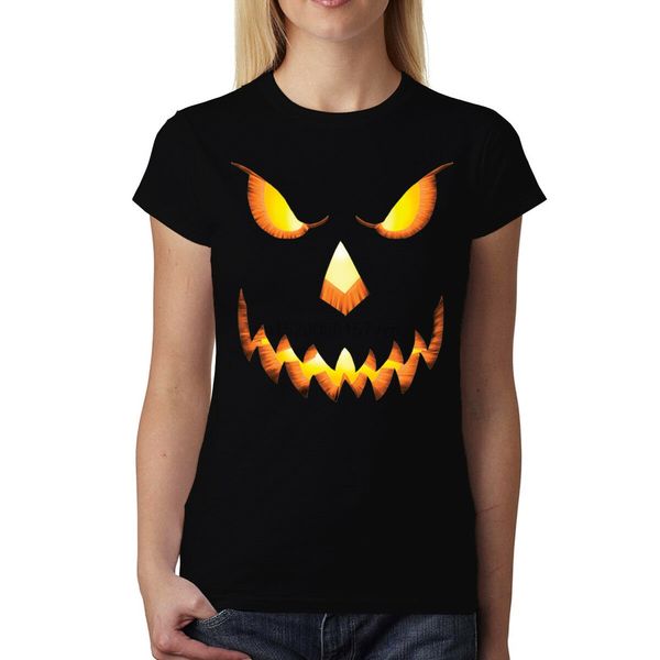 

pumpkin head halloween horror womens t-shirt xs-3xl(1