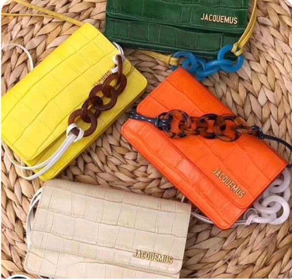 

Factory custom bags Jacquemus foreign trade women's bags French niche design crocodile pattern messenger bag ins mini square bag