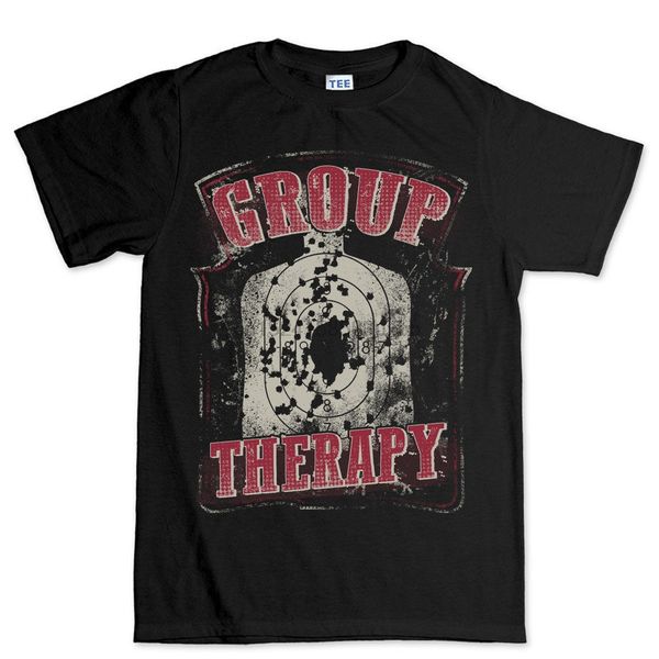 

group therapy guns shooting target ar-15 ak47 rifle t shirt tee t-shirt cool casual pride t shirt men new fashion