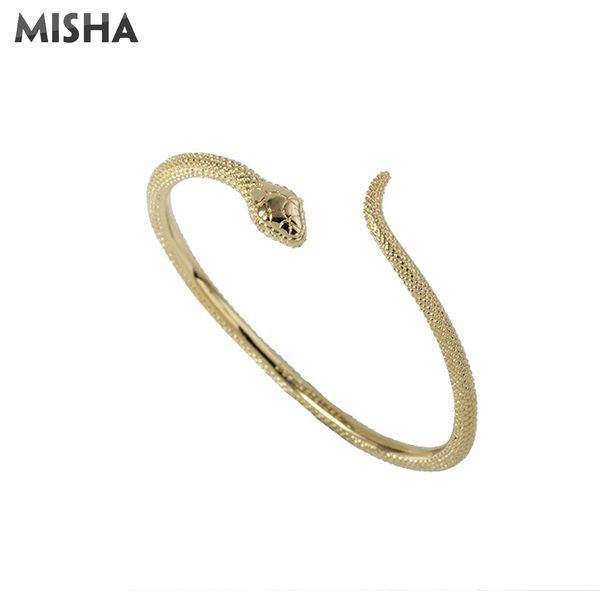 

MISHA New Bracelets Bangles For Women Handmade Snake Design Chic Novelty Bracelets Adjustable Size L722